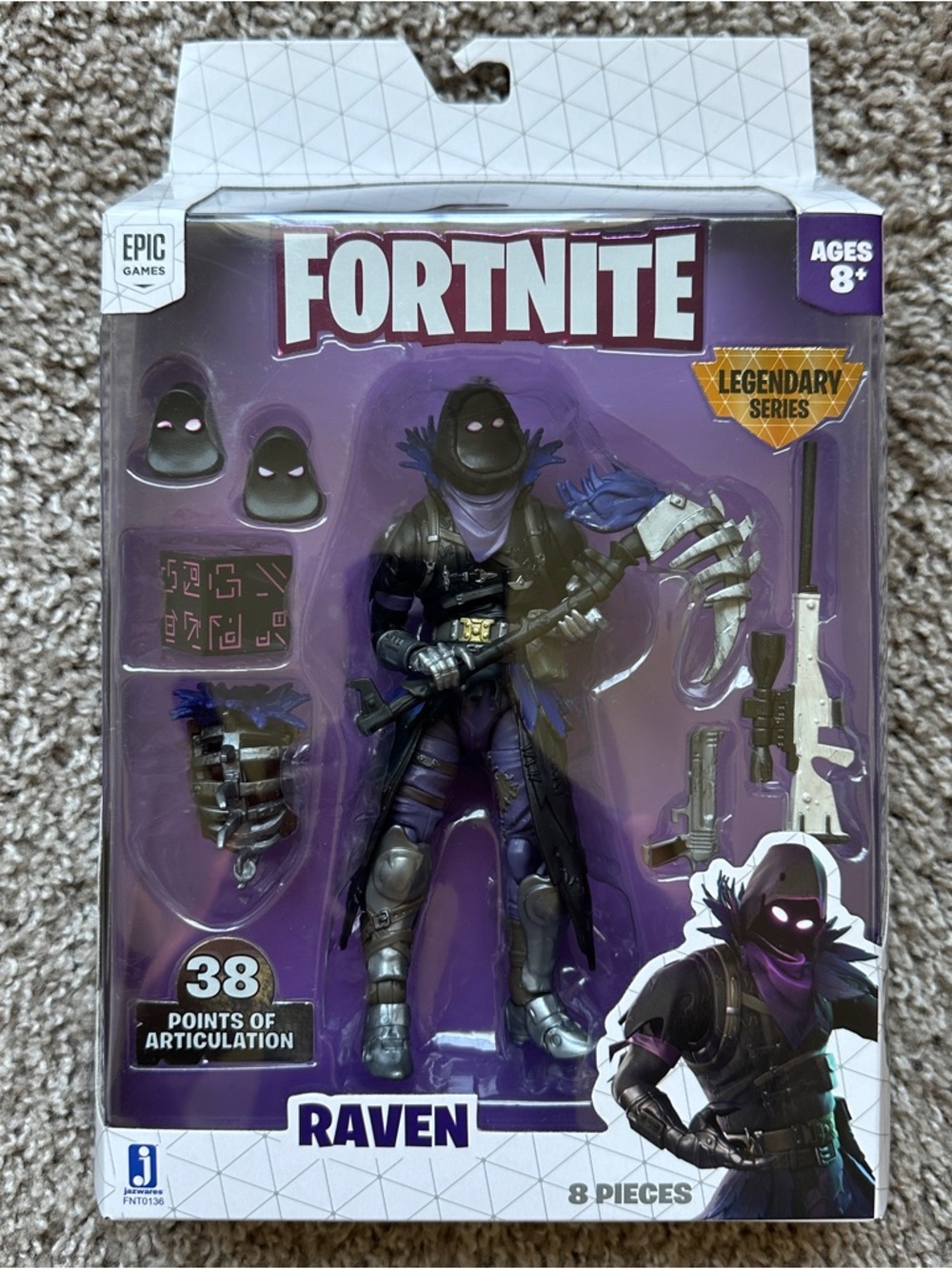 FORTNITE RAVEN LEGENDARY SERIES ARTICULATING 6 INCH FIGURE TOY NEW